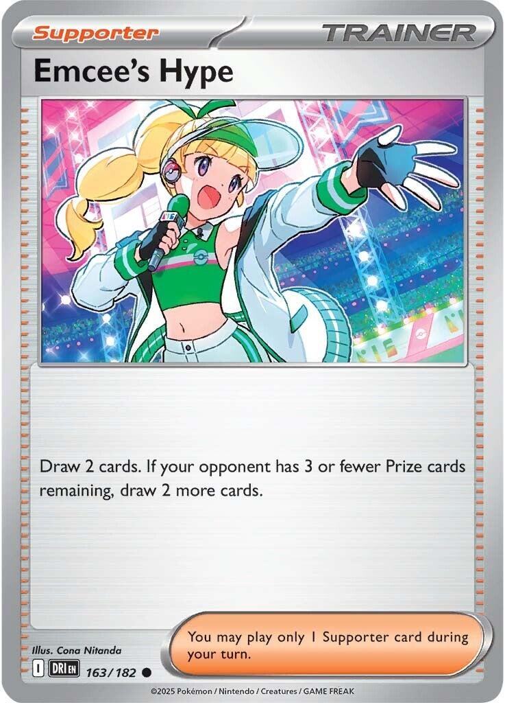 Emcee's Hype (163/182) [Scarlet & Violet: Destined Rivals] | Good Games Cannington