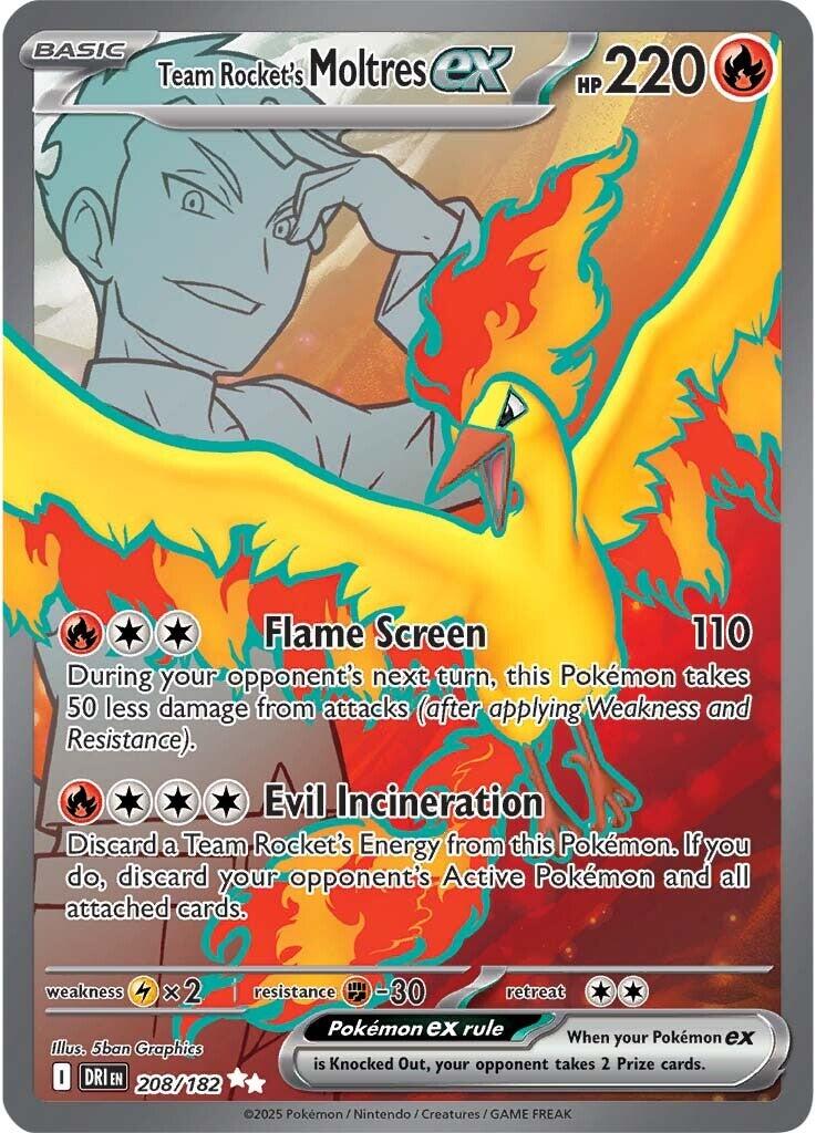 Team Rocket's Moltres ex (208/182) [Scarlet & Violet: Destined Rivals] | Good Games Cannington