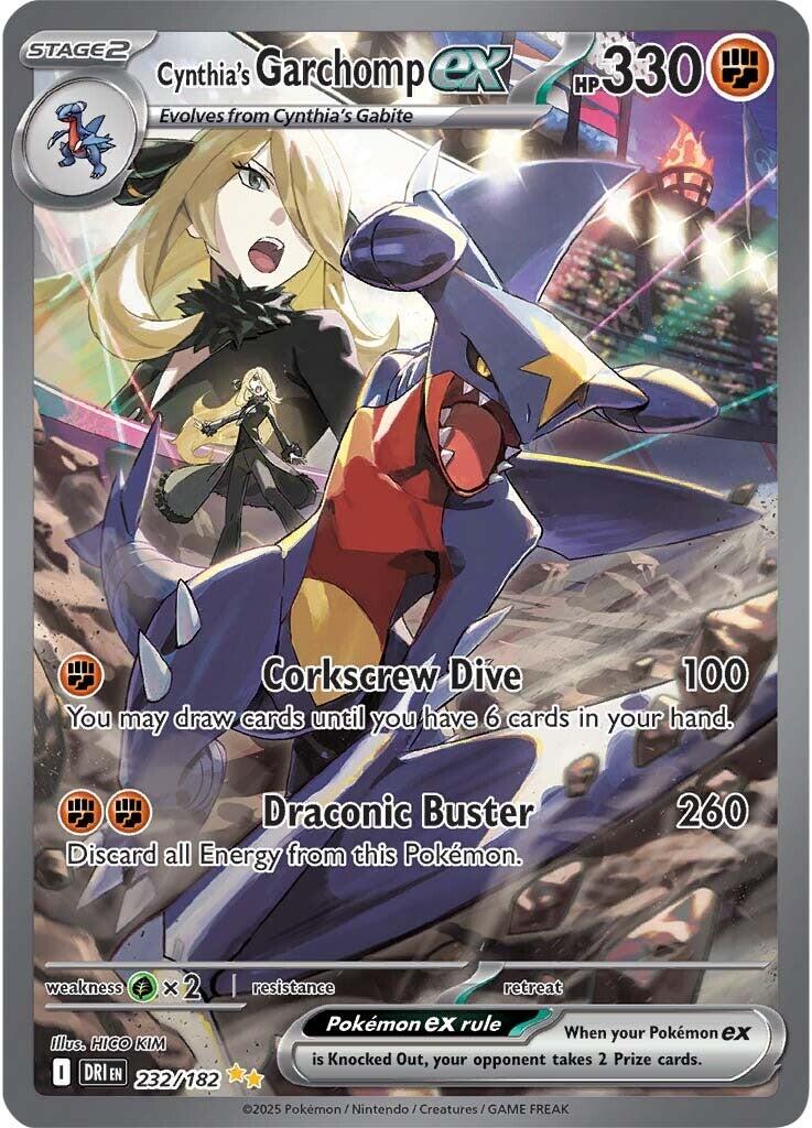 Cynthia's Garchomp ex (232/182) [Scarlet & Violet: Destined Rivals] | Good Games Cannington