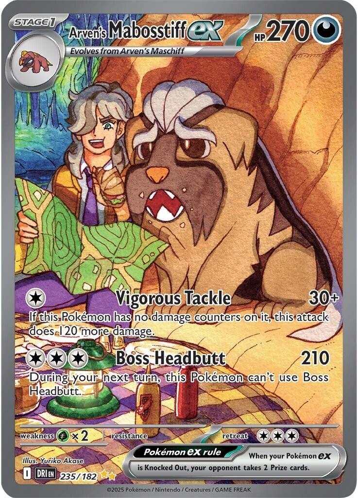 Arven's Mabosstiff ex (235/182) [Scarlet & Violet: Destined Rivals] | Good Games Cannington