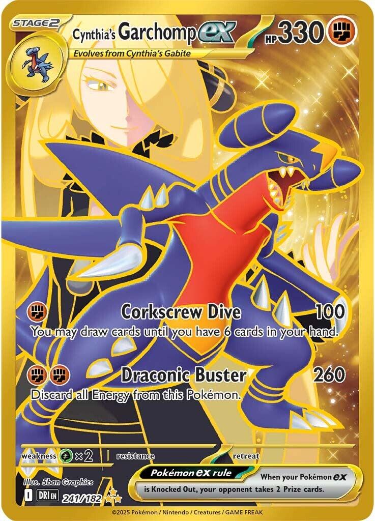 Cynthia's Garchomp ex (241/182) [Scarlet & Violet: Destined Rivals] | Good Games Cannington