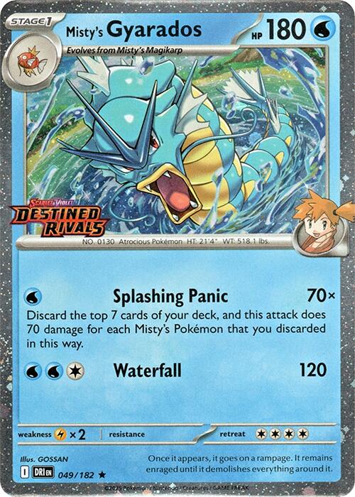 Misty's Gyarados (049/182) (Destined Rivals Stamp) [Scarlet & Violet: Destined Rivals] | Good Games Cannington