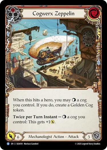 Cogwerx Zeppelin (Red) [SEA018] (High Seas)  Rainbow Foil | Good Games Cannington