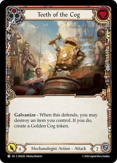 Teeth of the Cog (Red) [SEA030] (High Seas)  Rainbow Foil | Good Games Cannington