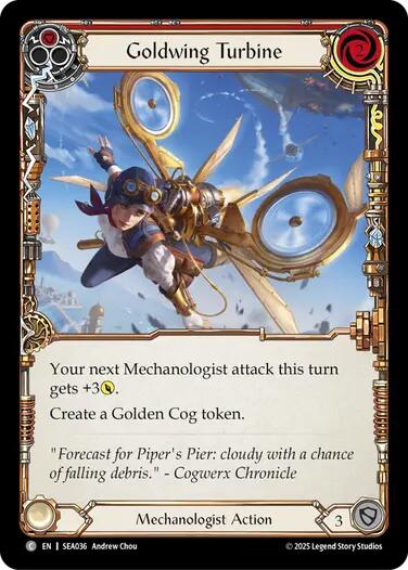 Goldwing Turbine (Red) [SEA036] (High Seas)  Rainbow Foil | Good Games Cannington