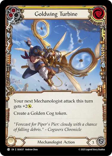 Goldwing Turbine (Yellow) [SEA037] (High Seas)  Rainbow Foil | Good Games Cannington