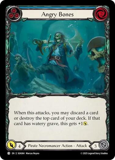 Angry Bones (Blue) [SEA064] (High Seas)  Rainbow Foil | Good Games Cannington