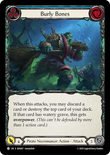 Burly Bones (Blue) [SEA067] (High Seas)  Rainbow Foil | Good Games Cannington