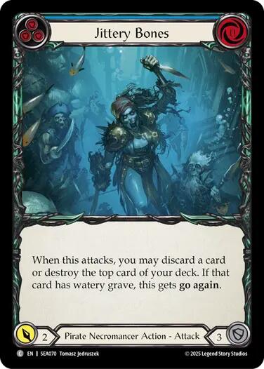 Jittery Bones (Blue) [SEA070] (High Seas)  Rainbow Foil | Good Games Cannington