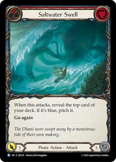 Saltwater Swell (Red) [SEA141] (High Seas)  Rainbow Foil | Good Games Cannington