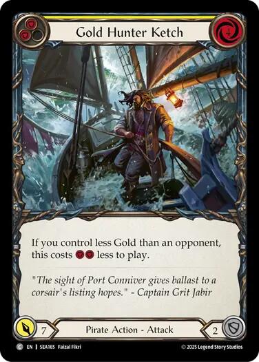 Gold Hunter Ketch [SEA165] (High Seas)  Rainbow Foil | Good Games Cannington