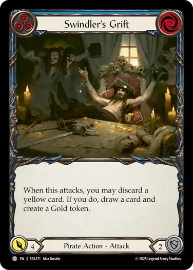 Swindler's Grift (Blue) [SEA171] (High Seas)  Rainbow Foil | Good Games Cannington