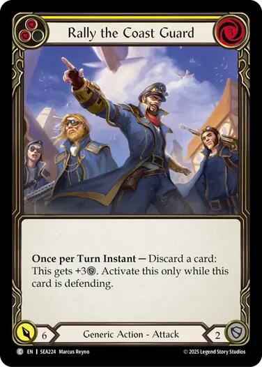 Rally the Coast Guard (Yellow) [SEA224] (High Seas)  Rainbow Foil | Good Games Cannington