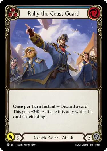 Rally the Coast Guard (Blue) [SEA225] (High Seas)  Rainbow Foil | Good Games Cannington