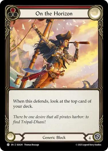 On the Horizon (Red) [SEA241] (High Seas)  Rainbow Foil | Good Games Cannington
