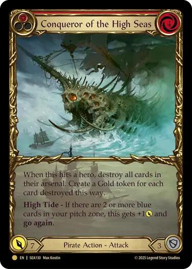 Conqueror of the High Seas (Treasure) [SEA130] (High Seas)  Cold Foil | Good Games Cannington
