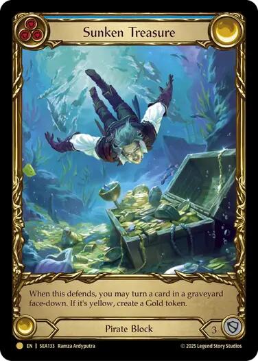 Sunken Treasure [SEA133] (High Seas)  Cold Foil | Good Games Cannington