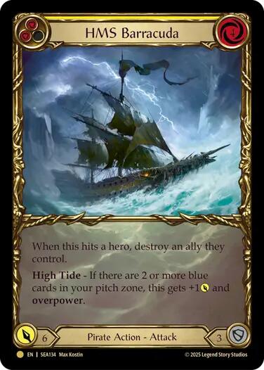 HMS Barracuda (Treasure) [SEA134] (High Seas)  Cold Foil | Good Games Cannington