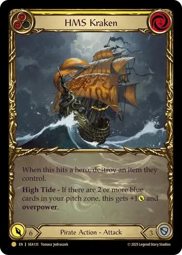 HMS Kraken (Treasure) [SEA135] (High Seas)  Cold Foil | Good Games Cannington