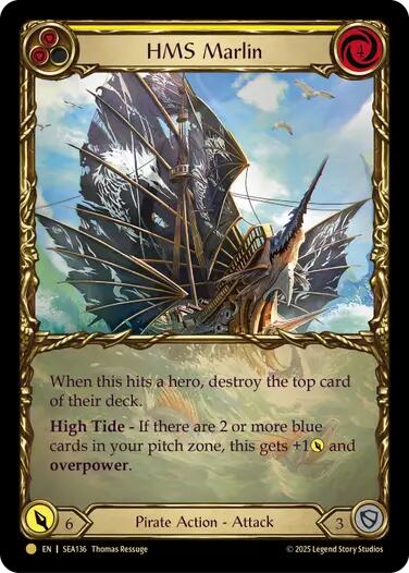 HMS Marlin (Treasure) [SEA136] (High Seas)  Cold Foil | Good Games Cannington