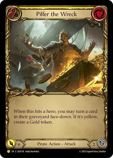 Pilfer the Wreck (Yellow) (Treasure) [SEA139] (High Seas)  Cold Foil | Good Games Cannington