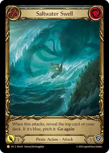 Saltwater Swell (Blue) (Treasure) [SEA143] (High Seas)  Cold Foil | Good Games Cannington