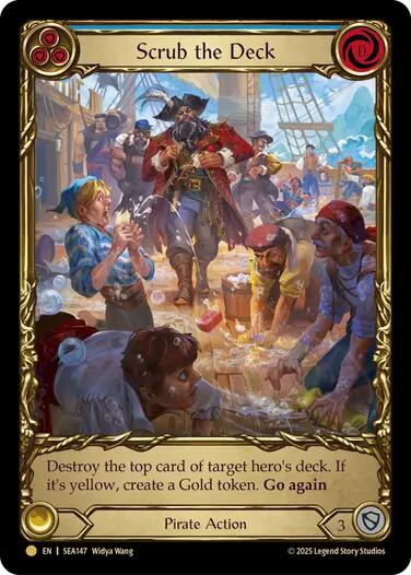 Scrub the Deck (Treasure) [SEA147] (High Seas)  Cold Foil | Good Games Cannington