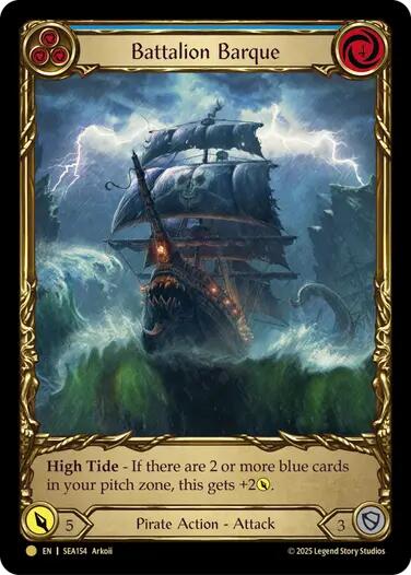 Battalion Barque (Blue) (Treasure) [SEA154] (High Seas)  Cold Foil | Good Games Cannington