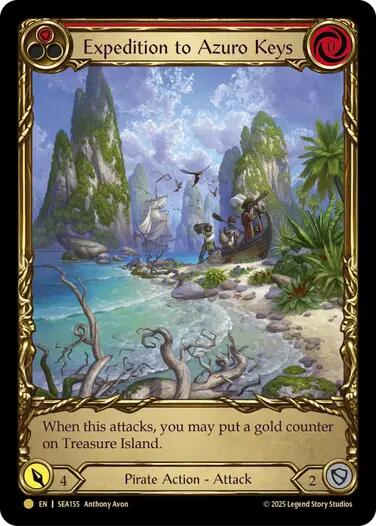 Expedition to Azuro Keys (Treasure) [SEA155] (High Seas)  Cold Foil | Good Games Cannington