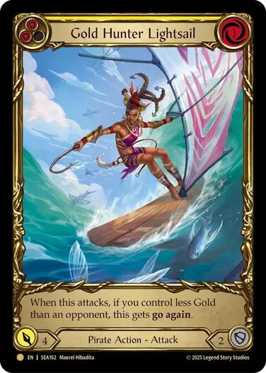Gold Hunter Lightsail (Treasure) [SEA162] (High Seas)  Cold Foil | Good Games Cannington