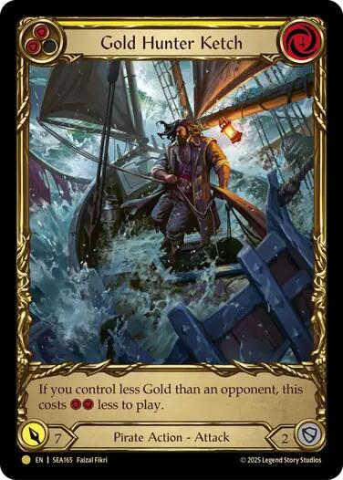 Gold Hunter Ketch (Treasure) [SEA165] (High Seas)  Cold Foil | Good Games Cannington