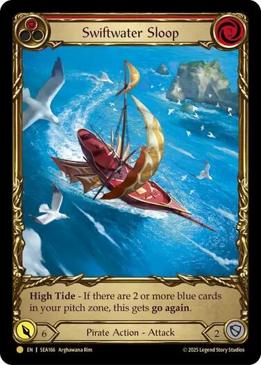 Swiftwater Sloop (Red) (Treasure) [SEA166] (High Seas)  Cold Foil | Good Games Cannington