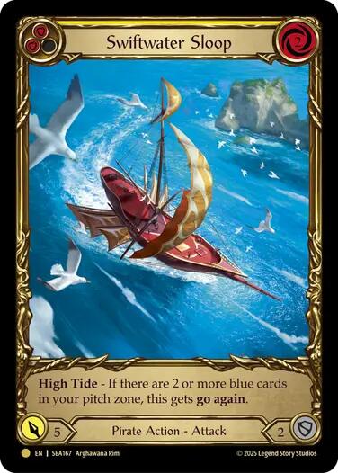 Swiftwater Sloop (Yellow) (Treasure) [SEA167] (High Seas)  Cold Foil | Good Games Cannington