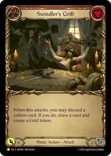 Swindler's Grift (Red) (Treasure) [SEA169] (High Seas)  Cold Foil | Good Games Cannington