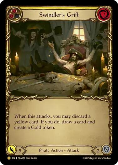 Swindler's Grift (Yellow) (Treasure) [SEA170] (High Seas)  Cold Foil | Good Games Cannington