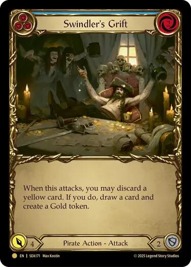 Swindler's Grift (Blue) (Treasure) [SEA171] (High Seas)  Cold Foil | Good Games Cannington