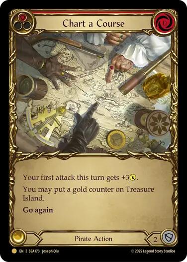 Chart a Course (Red) (Treasure) [SEA173] (High Seas)  Cold Foil | Good Games Cannington