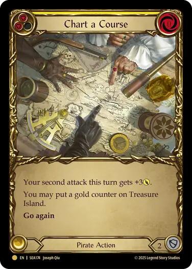 Chart a Course (Yellow) (Treasure) [SEA174] (High Seas)  Cold Foil | Good Games Cannington