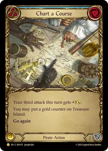 Chart a Course (Blue) (Treasure) [SEA175] (High Seas)  Cold Foil | Good Games Cannington