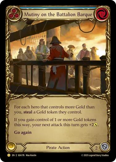 Mutiny on the Battalion Barque (Treasure) [SEA176] (High Seas)  Cold Foil | Good Games Cannington