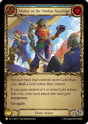 Mutiny on the Nimbus Sovereign (Treasure) [SEA177] (High Seas)  Cold Foil | Good Games Cannington