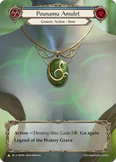 Pounamu Amulet (Treasure) [SEA195] (High Seas)  Cold Foil | Good Games Cannington