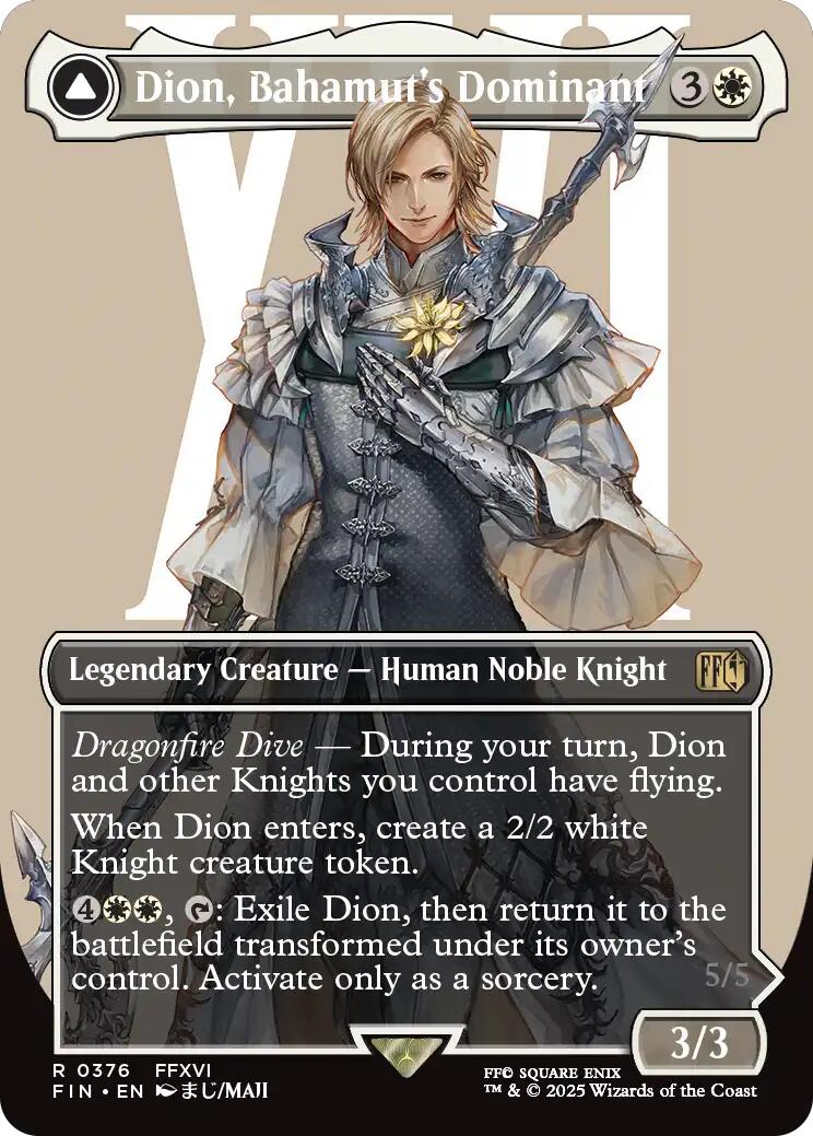 Dion, Bahamut's Dominant // Bahamut, Warden of Light (Borderless) [FINAL FANTASY] | Good Games Cannington