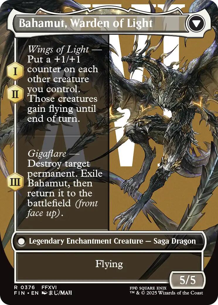 Dion, Bahamut's Dominant // Bahamut, Warden of Light (Borderless) [FINAL FANTASY] | Good Games Cannington
