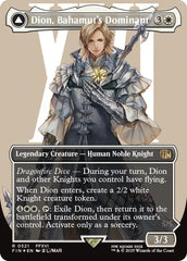 Dion, Bahamut's Dominant // Bahamut, Warden of Light (Borderless) (Surge Foil) [FINAL FANTASY] | Good Games Cannington