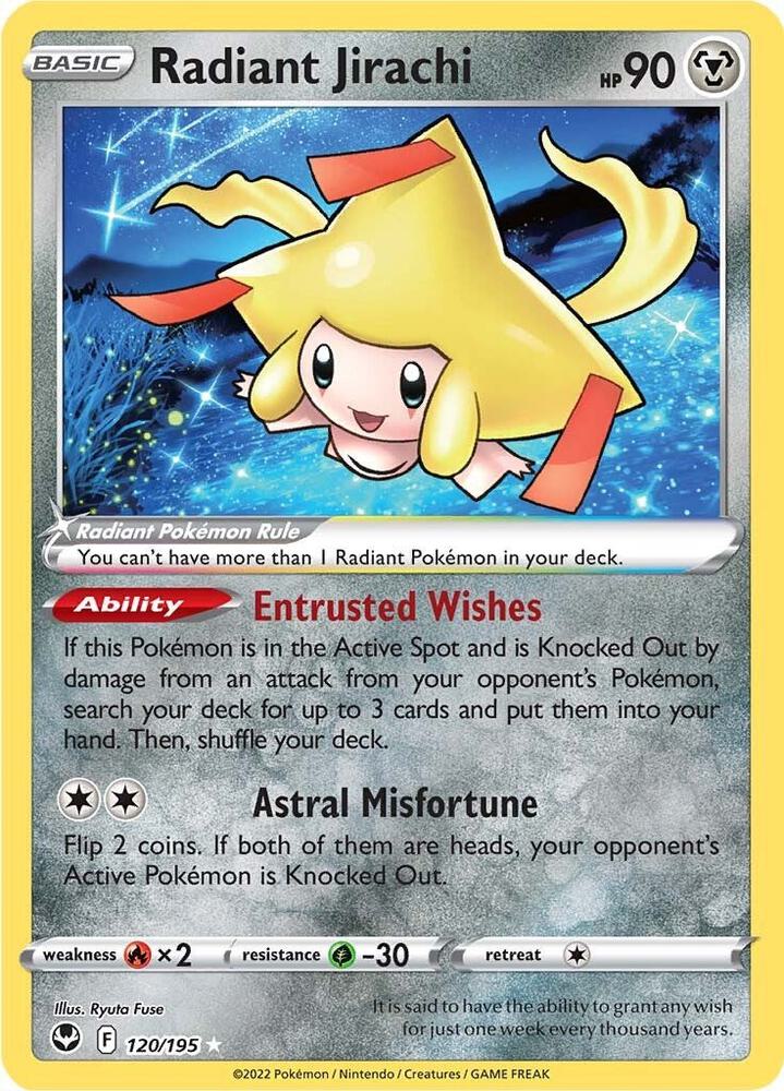 Radiant Jirachi 120/195 (SWSH12: Silver Tempest)  - Holofoil | Good Games Cannington