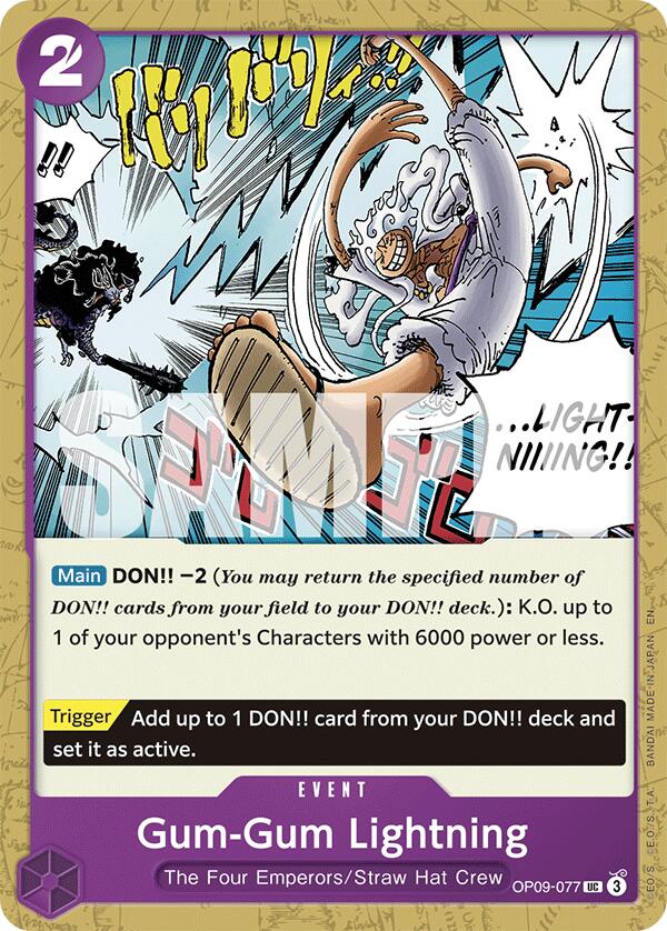 Gum-Gum Lightning (Reprint) [Starter Deck: Purple/Black Monkey.D.Luffy] | Good Games Cannington