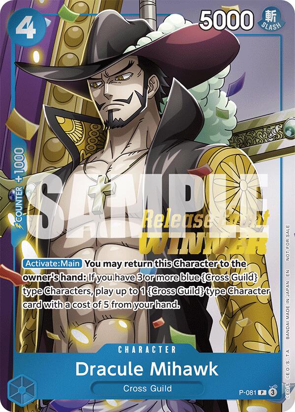 Dracule Mihawk (A Fist of Divine Speed Release Event Winner) [One Piece Promotion Cards] | Good Games Cannington