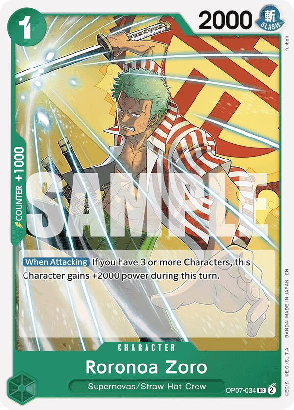 Roronoa Zoro (Reprint) [Starter Deck: GREEN Jewelry Bonney] | Good Games Cannington