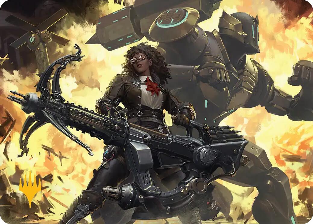 Machinist's Arsenal Art Card (Gold-Stamped Planeswalker Symbol) [FINAL FANTASY Art Series] | Good Games Cannington